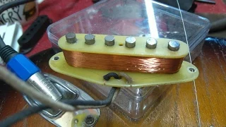 Homebuilt single coil guitar pickups, winding the coil