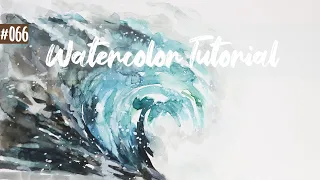 How to Paint Waves using Watercolors / Easy Ocean Wave Painting / Art Tutorial #066