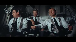 Airport (1970) clips - Intro (dark screen at first normal), beginning landing, and Mrs Quonsett.