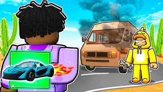 I Pretended to be a NOOB, Then used a $100,000 NIGHTSHADE CAR in Roblox Dusty Trip