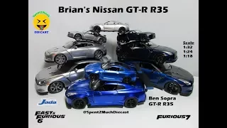 Brian's Nissan GT-R R35 Comparison Jada Diecast Fast And Furious