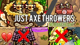 Can You Beat Kingdom Rush Frontiers (On Veteran) With Just Tribal Axe Throwers? | No Boneheart