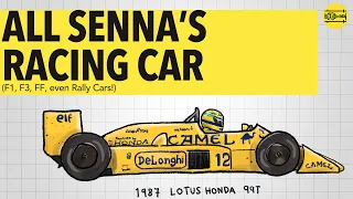 What Senna drive on his career? all Senna's race car