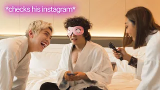 Korean Boys&Girl's Blindfolded Morning Routine! | PEACH