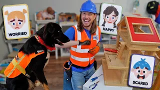 Handyman Hal learns about Feelings | Therapy Dog for Kids | Tools for Toddlers