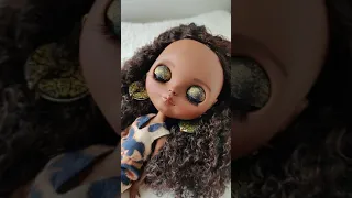 Кастом кукла Блайз OOAK Blythe super dark