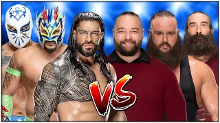 Roman Reigns & Kalisto & Sin Cara vs. Bray Wyatt & Strowman & Luke Harper (Wyatt Family) - WWE 2023