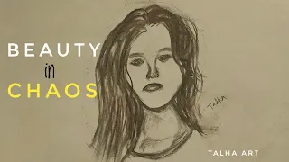 Beauty in Chaos | Charcoal Drawing |