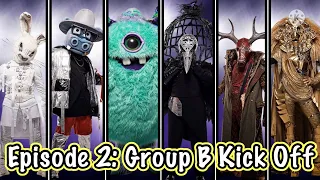 Masked Singer Season 1 Battles | Episode 2: Group B Kick Off