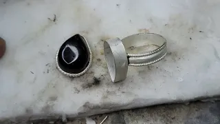 How to make a handmade silver ring ! Silver ring design for girl