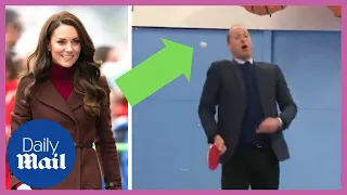 Prince William plays Kate Middleton at ping pong and then this happens