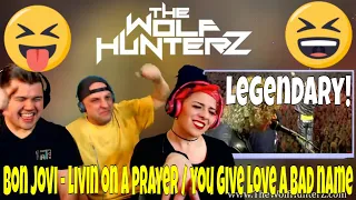 Bon Jovi - Livin' On A Prayer & You Give Love A Bad Name THE WOLF HUNTERZ Jon Travis and Suzi React