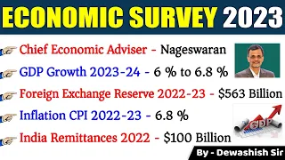 Economic Survey 2023 | आर्थिक सर्वे 2023 |  Economics Current Affairs 2023 | Budget 2023 | Dewashish