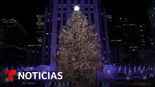 Así encendieron el árbol de Navidad del Rockefeller Center este 2022 | Noticias Telemundo