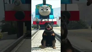 Chop's Friend Meets Thomas The Train #shorts