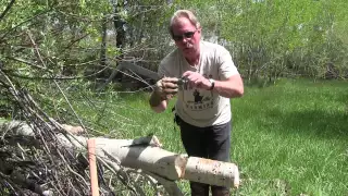 Ron Hoodlum Knife cuts tree in half
