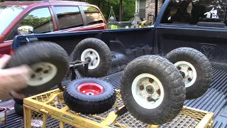 How to Replace Garden Cart Tube Wheels with Flat Free Solid Tires