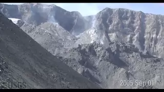 Time-lapse images of Mount St. Helens dome growth 2004-2008