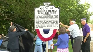 WWII hero Desmond Doss honored with two commemorative markers in Lynchburg