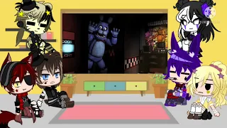 Fnaf 1 + The Puppet react to Fnaf Try Not To Laugh (Short) #fnaf