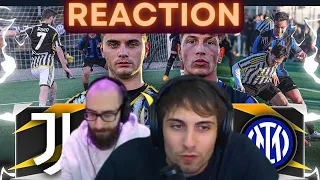 BLUR E MARZA REACTION A JUVE-INTER YOUTUBER LEAGUE