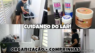 CUIDANDO DO LAR | ORGANIZEI O MÓVEL DOS MEUS PRODUTOS + COMPRINHAS 🩷