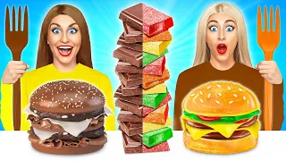 Bubble Gum vs Chocolate Food Challenge #1 by Multi DO Challenge