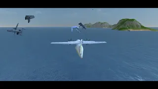 got hit by debris mid air collision compilation(2) || Turboprop flight simulator