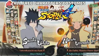 All Characters&Outfits (No DLC) | Naruto Shippuden Ultimate Ninja Storm 4