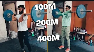 100m 200m 400m for weight training |#trackandfield #sprint