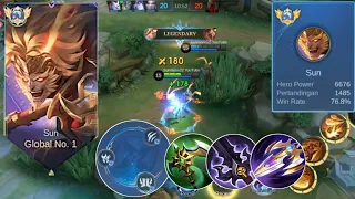 GLOBAL SUN BUILD FULL TRUE DAMAGE FOR 2024 🔥 PERFECT LATEGAME BUILD (101% BROKEN) - MOBILE LEGENDS