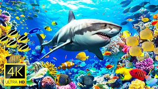 Under Red Sea 4K - Sea Animals for Relaxation, Beautiful Coral Reef Fish in Underwater - 4K Video