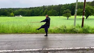 Yin Shou Gun 因手棍 shaolin staff form at Shaolin Temple Europe