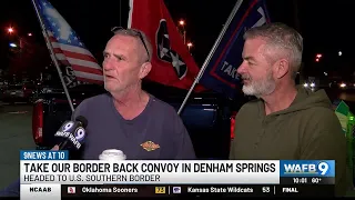 'Take Back Our Border' convoy gathers in Denham Springs before heading west