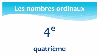 Ordinal numbers in French 1st - 10th - Les nombres ordinaux en Français 1er - 10e