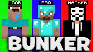 NOOB VS PRO VS HACKER #1 ◼ MINECRAFT ◼ BUNKER BATTLE