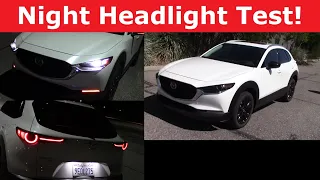 2023 Mazda CX-30 Turbo Headlight Test and Night Drive