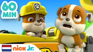 PAW Patrol | 1 uur lang de geweldige avonturen van Rubble! | Nick Jr. Nederlands