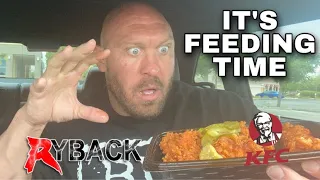 Massive KFC Food Mukbang Cheat Meal Review -  Ryback Feeding Time