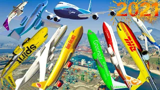 GTA V: 2020-2021 Amazing Crazy Funny Best Every Airplanes Extreme Longer Crash and Fail Compilation