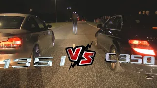 BMW 135I Vs Mercedes C350 Streetrace - Striben