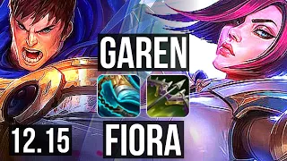 GAREN vs FIORA (TOP) | 2.4M mastery, 6/1/1, 500+ games, Dominating | KR Master | 12.15