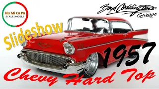 Slideshow of the 1957 Chevy Bel-Air, Hard Top, by Boyd Coddington AMT, No. 38342, in 1/25 Scale