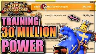 Gaining 30+ Million Power in Rise of Kingdoms [Can we pass Maverick in Eve of the Crusade?]