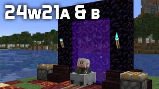 News in Snapshot 24w21a & 24w21b: Huge Portal Update, Piston Sound Reverted!