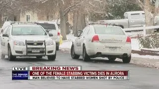 Woman dies after double stabbing; Aurora Police shoot and kill suspect