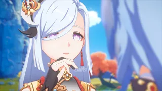 Shenhe wants to touch Ganyu's horns [ Genshin Animated]