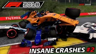 F1 2018 Game: INSANE CRASHES #2