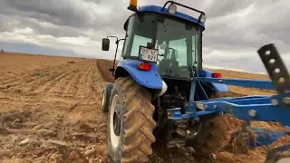 tarla sürümü | Newholland TD65D | Ploughing the wheat field.