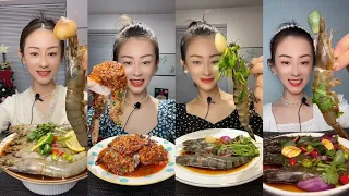 Yummy 291: Eat Sea food, shrimp 🦐🍤, crab 🦀 🦀 vegetables lleat sea food|| #food #eating #mukbang